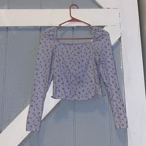 Floral Square Neck Top